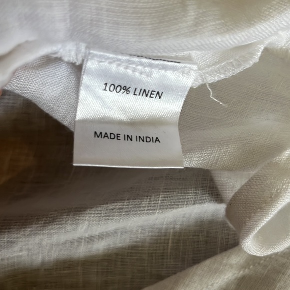 Sheer White Linen Dress Size L - Picture 3 of 7